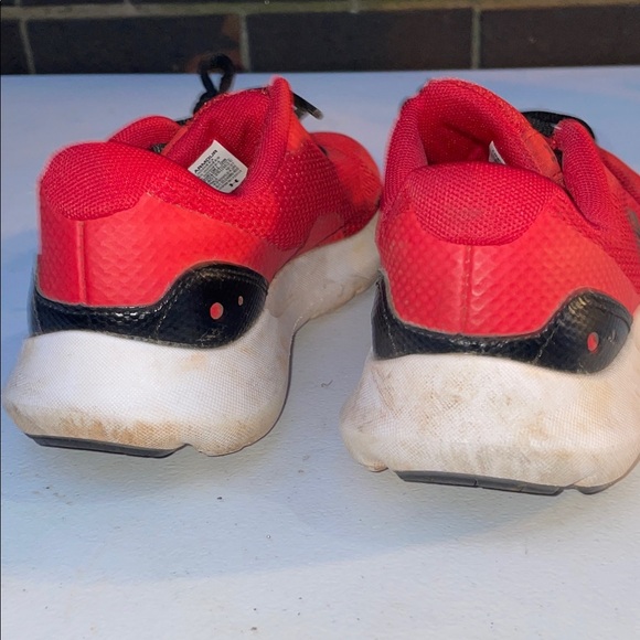 Under Armour Kids Red and Black Sneakers - Picture 3 of 3